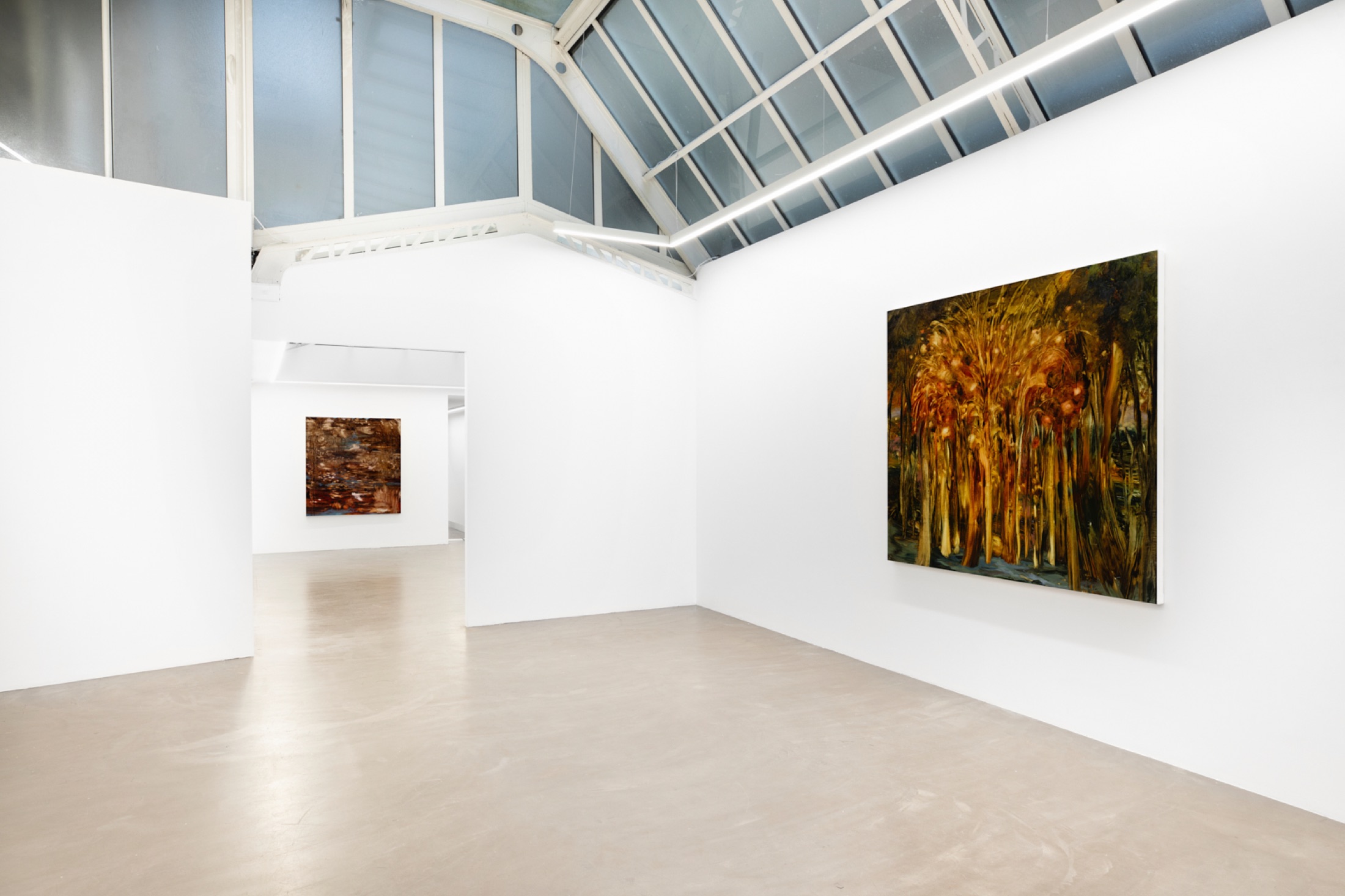 Installation view of Light, Water, Place, Bremond Capela, Paris, France, 2024